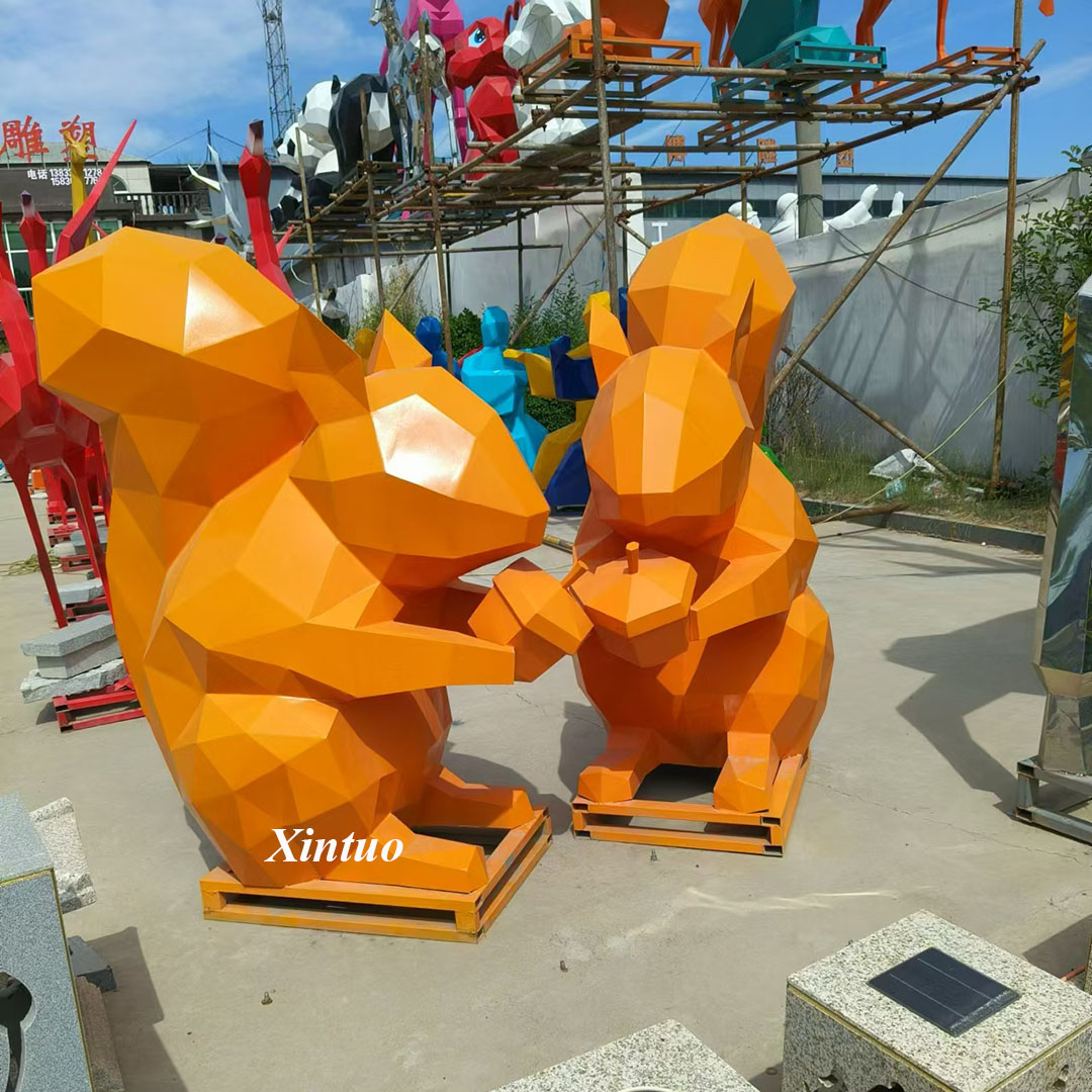 Metal Squirrel Sculpture Metal Squirrel Sculpture