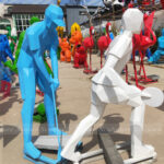 Golfer Lawn Statue