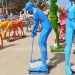 Golfer Lawn Statue
