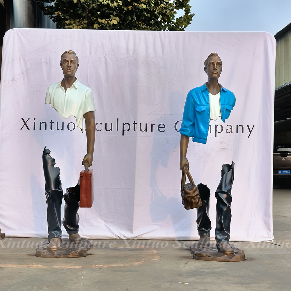 Man with Suitcase Sculpture2 Man with Suitcase Sculpture