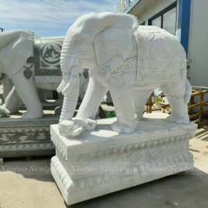 Marble Elephant Sculpture