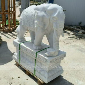 Marble Elephant Sculpture