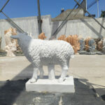 Stone Sheep Statue