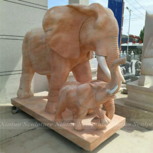 elephant family statue