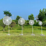 Metal Dandelion Sculpture