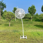 Metal Dandelion Sculpture