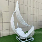metal feather sculpture