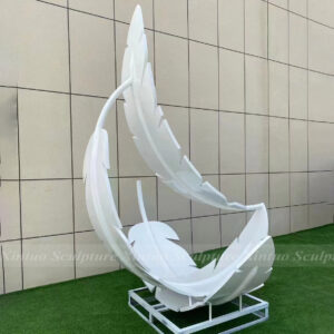 metal feather sculpture