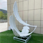 metal feather sculpture