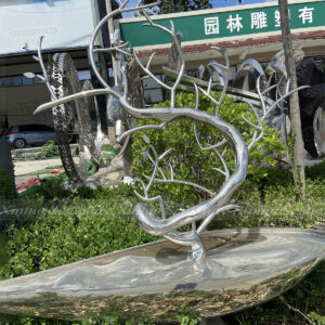 stainless steel tree sculpture