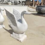 marble swan fountain