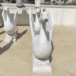 marble swan fountain