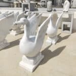 marble swan fountain