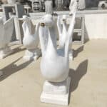marble swan fountain