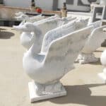 marble swan fountain