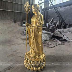 Bronze Ksitigarbha Bodhisattva Statue