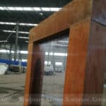 Corten Steel Rain Curtain Water Feature