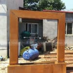 Corten Steel Rain Curtain Water Feature