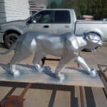 Geometric Leopard Statue