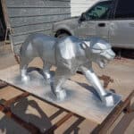 Geometric Leopard Statue
