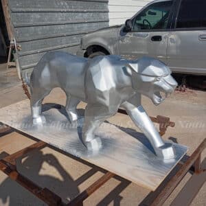 Geometric Leopard Statue