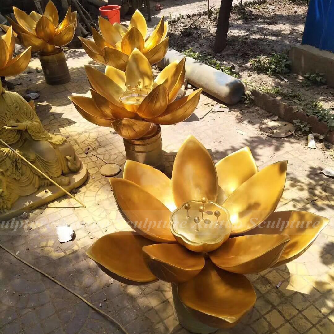 golden lotus statue golden lotus statue