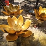 golden lotus statue