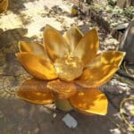 golden lotus statue