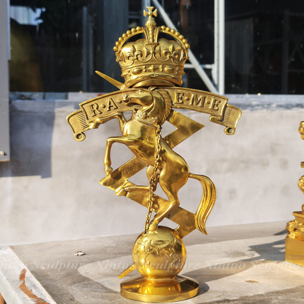 military cap badge sculpture