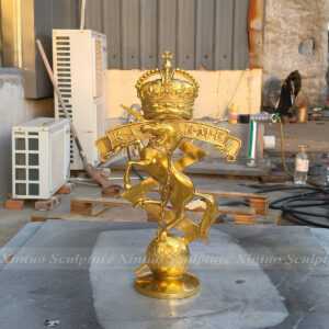 military cap badge sculpture