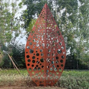 corten steel tree sculpture